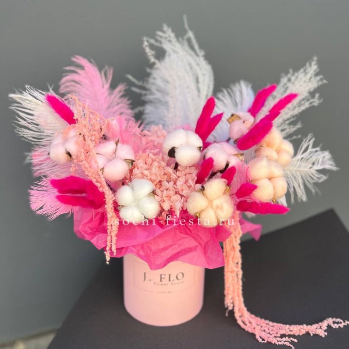 Авторский бокс с сухоцветами №1 в Москве