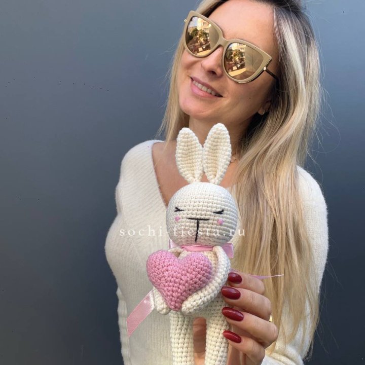 Зайка с сердцем ручной работы в Москве