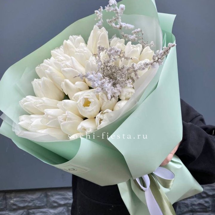 Букет белых тюльпанов "Бьянко" в Москве