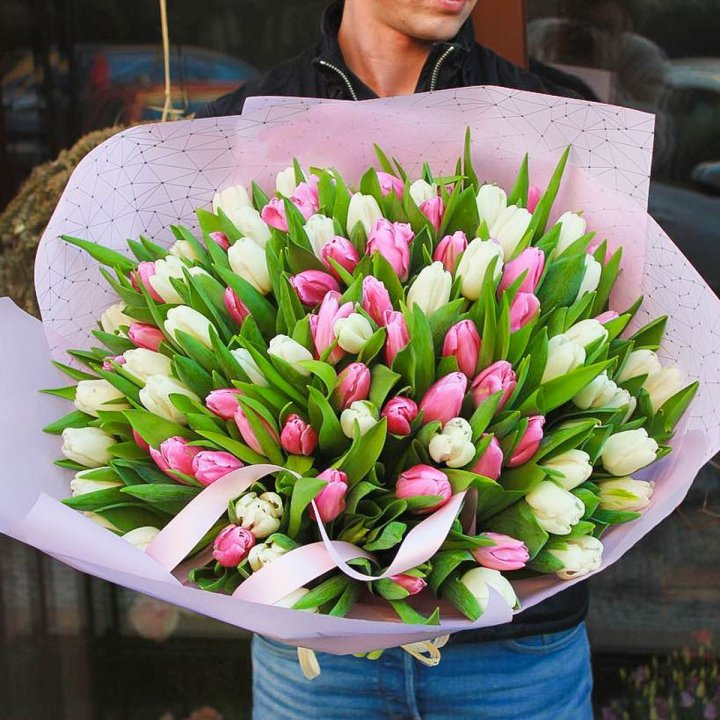 101 тюльпан микс в Москве